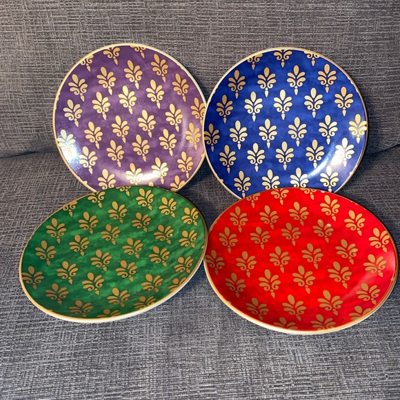 Pier 1 Imports Festive porcelain appetizer plates